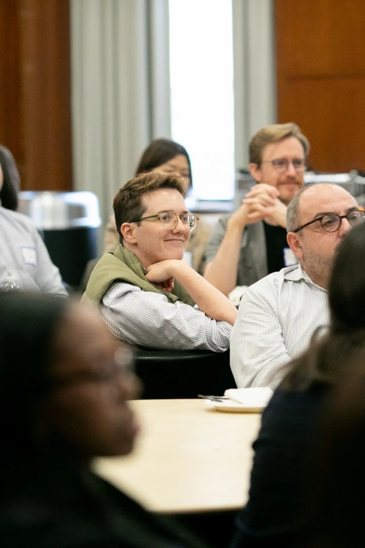 Columbia Engineering staff listening to a presentation