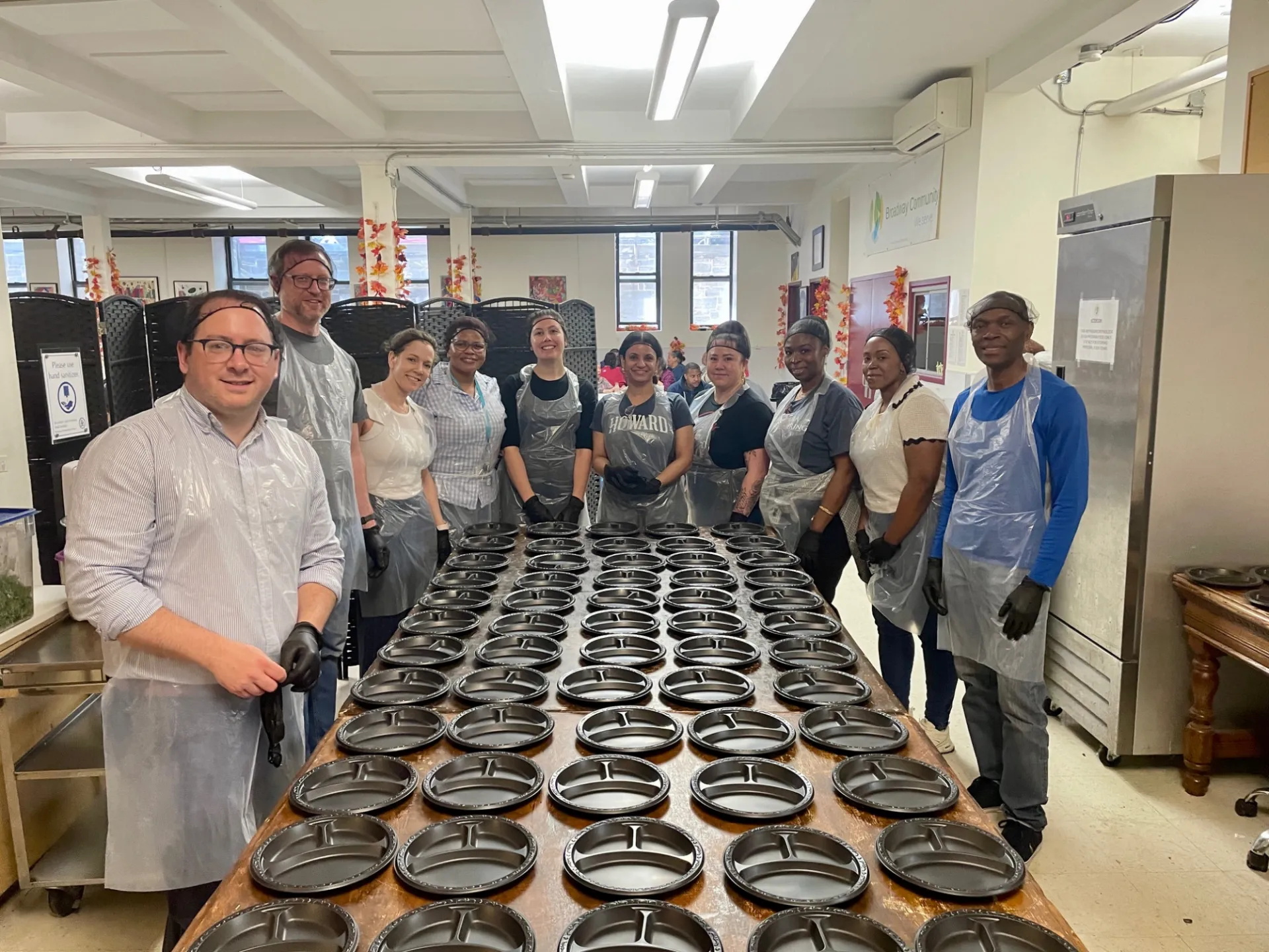 Columbia Engineering staff all posing before volunteering